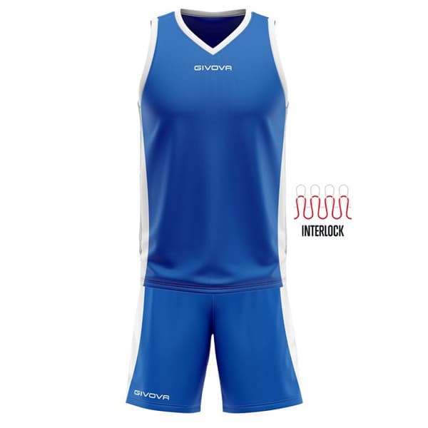 Sets med tröja och shorts - Givova - Power - Kungsblå/vit - Vuxen - Basketboll