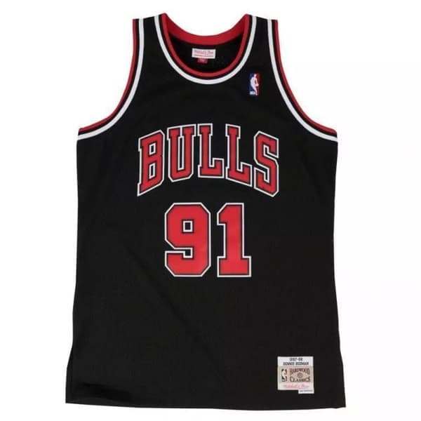 Maillot NBA Dennis Rodman Chicago Bulls 1997-98 Mitchell &amp; Ness Hardwood Classics svart -Mitchell &amp; Ness- Storlek: XXL