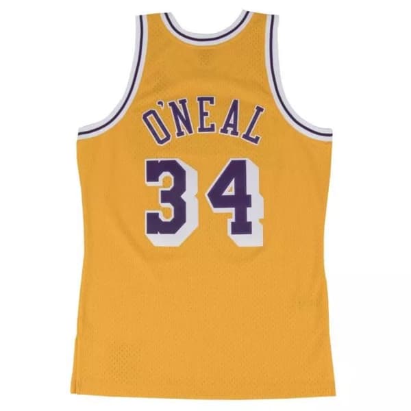 Maillot NBA Shaquille O'Neal Los Angeles Lakers 1996-97 Mitchell & Ness Hardwood Classics gul -Mitchell & Ness- Storlek: XL