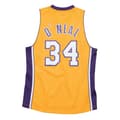 Miniatyrbild 2 av 3: Maillot NBA Shaquille O'Neal Los Angeles Lakers 1999-00 Mitchell &amp; ness Hardwood Classic swingman gul