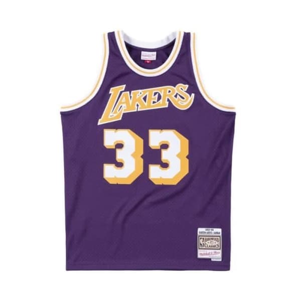 Maillot NBA Kareem Abdul-Jabbar Los Angeles Lakers 1983-84 Hardwood Classics Mitchell &amp; Ness lila