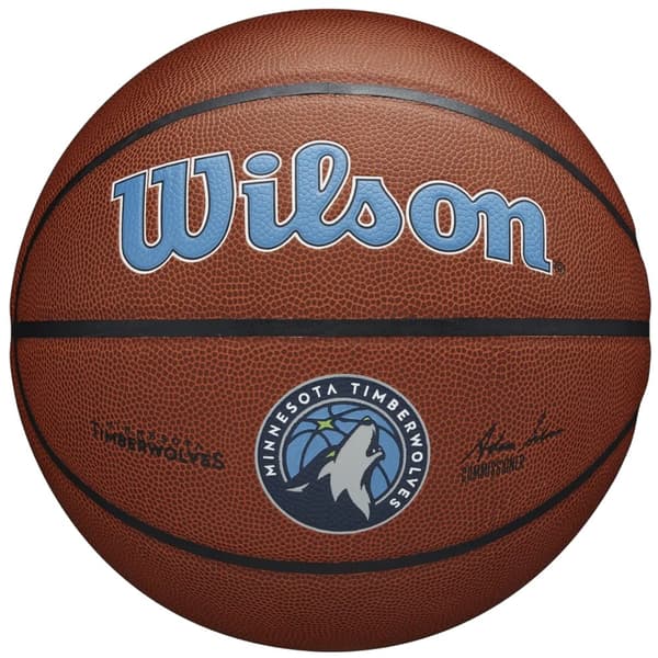 Wilson Team Alliance Minnesota Timberwolves Ball WTB3100XBMIN, Basketball, Unisex, brun, Størrelse: 7