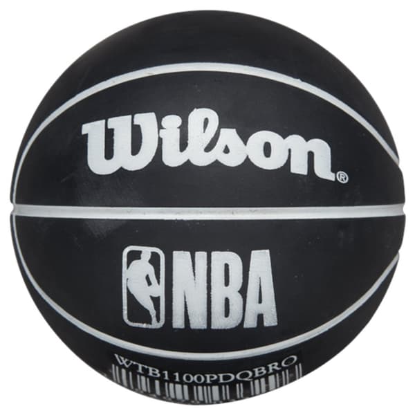 Wilson NBA Dribbler Brooklyn Nets Mini Ball WTB1100PDQBRO, Basketboll, Unisex, svart, Storlek: One size