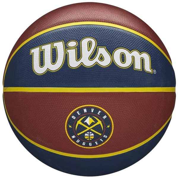 Wilson NBA Team Denver Nuggets Ball WTB1300XBDEN, Basketball, Unisex, brun, Størrelse: 7