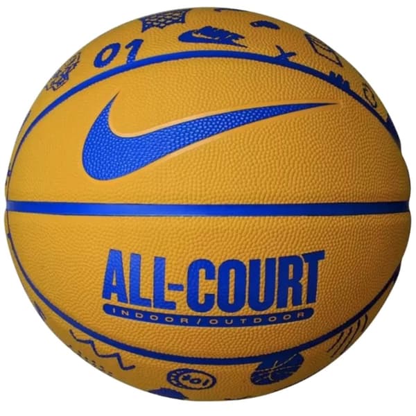 Nike Everyday All Court 8P Ball N1004370-721, Basketball, Unisex, gul, Størrelse: 7