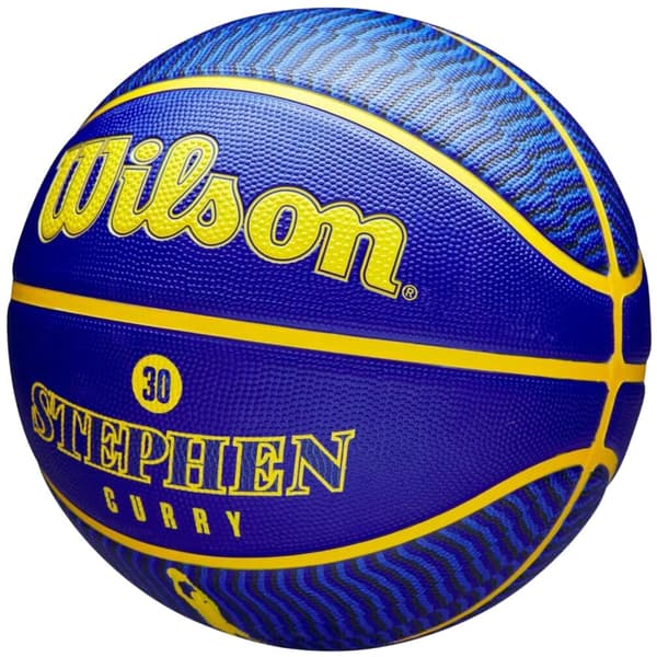 Wilson NBA Player Icon Stephen Curry Outdoor Ball WZ4006101XB7, Basketball, Unisex, blå, Størrelse: 7