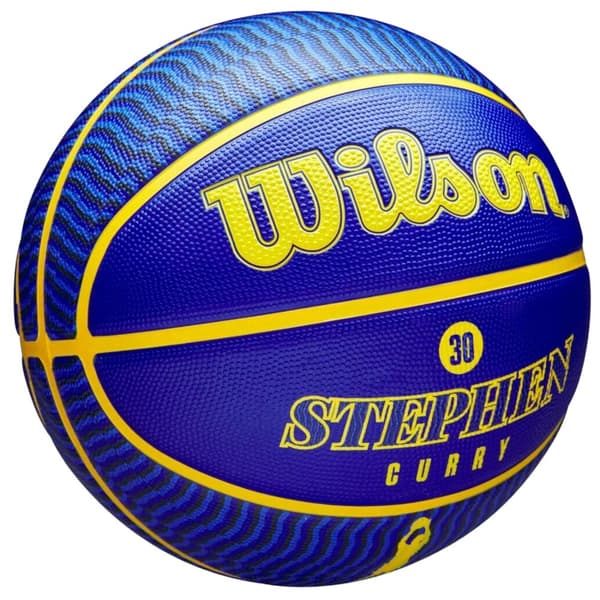 Wilson NBA Player Icon Stephen Curry Outdoor Ball WZ4006101XB7, Basketball, Unisex, blå, Størrelse: 7