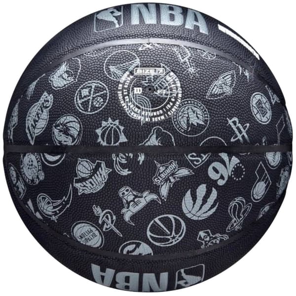 Wilson NBA All Team Ball WTB1300XBNBA, Basketball, Unisex, sort, Størrelse: 7