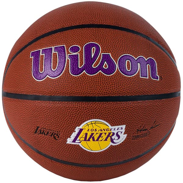 Wilson Team Alliance Los Angeles Lakers Ball WTB3100XBLAL, Basketball, Unisex, brun, Størrelse: 7