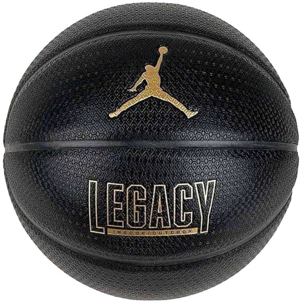 Jordan Legacy 2.0 8P In/Out Ball J1008253-051, Basketball, Unisex, sort, Størrelse: 7