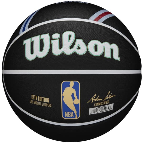 Wilson NBA Team City Collector Los Angeles Clippers Ball WZ4016413ID, Basketboll, Unisex, svart, Storlek: 7