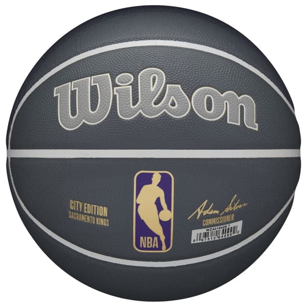 Wilson NBA Team City Collector Sacramento Kings Ball WZ4016426ID, Basketboll, Unisex, grå, Storlek: 7