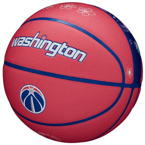 Wilson NBA Team City Collector Washington Wizards Ball WZ4016430ID, Basketball, Unisex, lyserød, Størrelse: 7