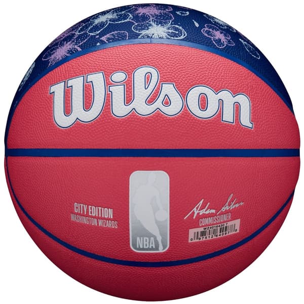Wilson NBA Team City Collector Washington Wizards Ball WZ4016430ID, Basketball, Unisex, lyserød, Størrelse: 7