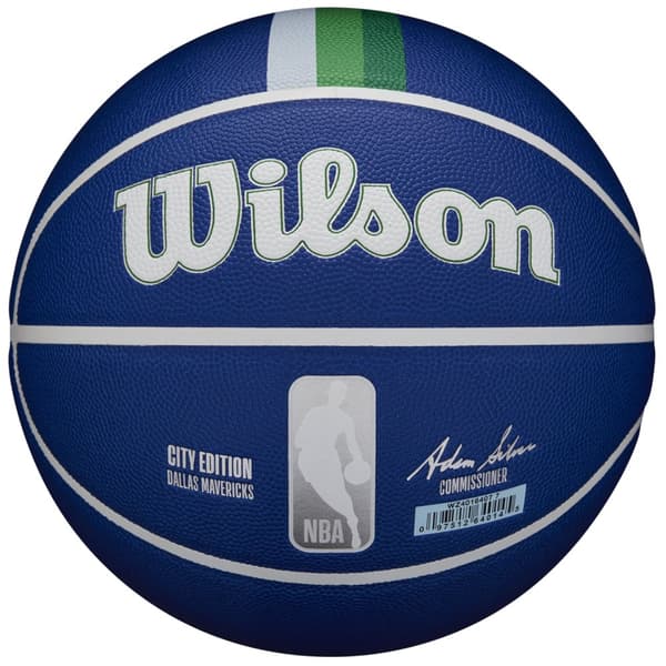 Wilson NBA Team City Collector Dallas Mavericks Ball WZ4016407ID, Basketboll, Unisex, blå, Storlek: 7
