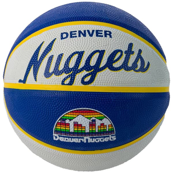 Wilson Team Retro Denver Nuggets Mini Ball WTB3200XBDEN, Basketball, Unisex, blå, Størrelse: 3