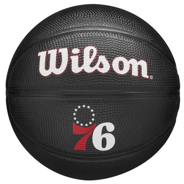 Wilson Team Tribute Philadelphia 76ers Mini Ball WZ4017611XB, Basketball, Unisex, sort, Størrelse: 3