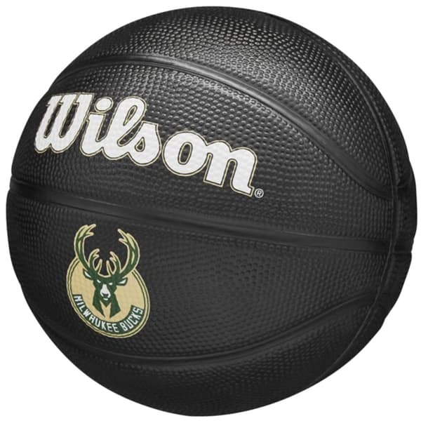 Wilson Team Tribute Milwaukee Bucks Mini Ball WZ4017606XB, Basketboll, Unisex, svart, Storlek: 3
