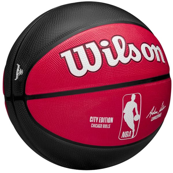 Wilson NBA Team City Edition Chicago Bulls Out Ball WZ4024205XB, Basketball, Unisex, rød, Størrelse: 7