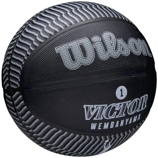 Wilson NBA Player Icon Victor Wembanyama Outdoor Ball WZ3017801XB, Basketboll, Unisex, svart, Storlek: 7