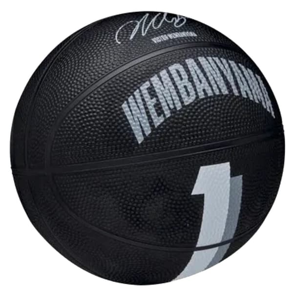 Wilson NBA Player Icon Victor Wembanyama Mini Ball WZ3017701XB, Basketboll, Unisex, svart, Storlek: 3