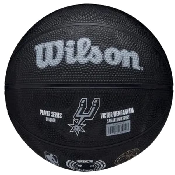 Wilson NBA Player Icon Victor Wembanyama Mini Ball WZ3017701XB, Basketboll, Unisex, svart, Storlek: 3