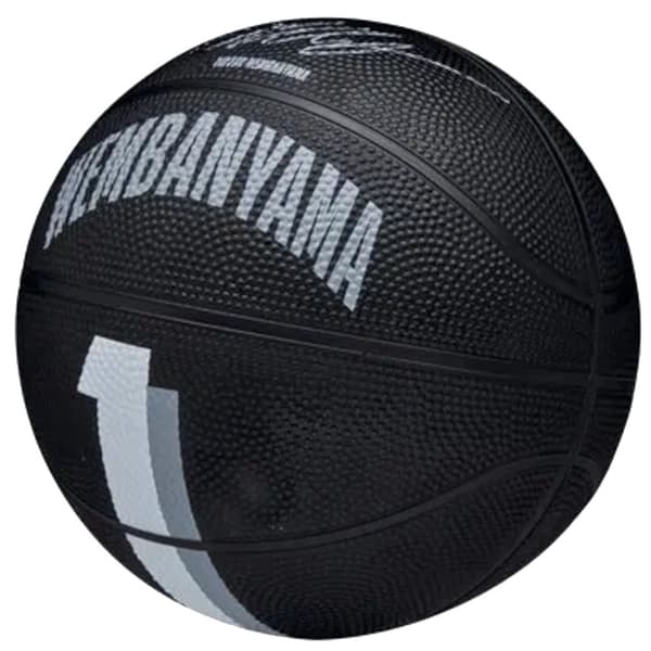 Wilson NBA Player Icon Victor Wembanyama Mini Ball WZ3017701XB, Basketboll, Unisex, svart, Storlek: 3