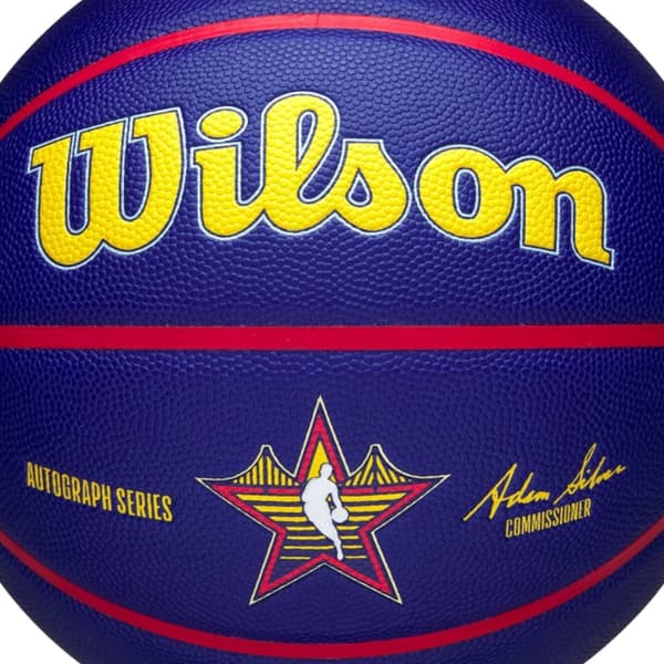 Wilson 2025 NBA All Star Auto Ball WZ4034101XB, Basketboll, Unisex, vit, Storlek: 7