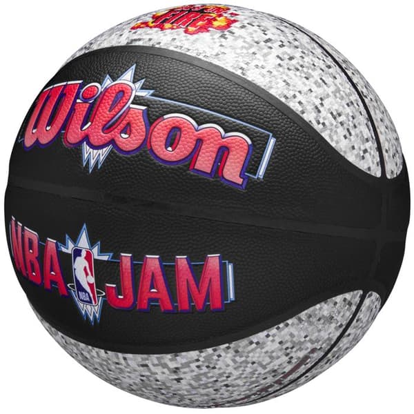 Basketboll, Unisex, Svart, Wilson NBA Jam Inomhus-Utomhus Boll WZ2011801XB