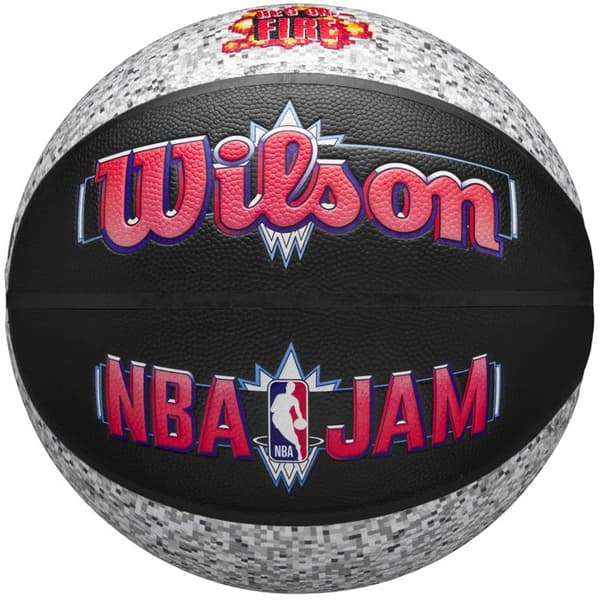 Basketboll, Unisex, Svart, Wilson NBA Jam Inomhus-Utomhus Boll WZ2011801XB