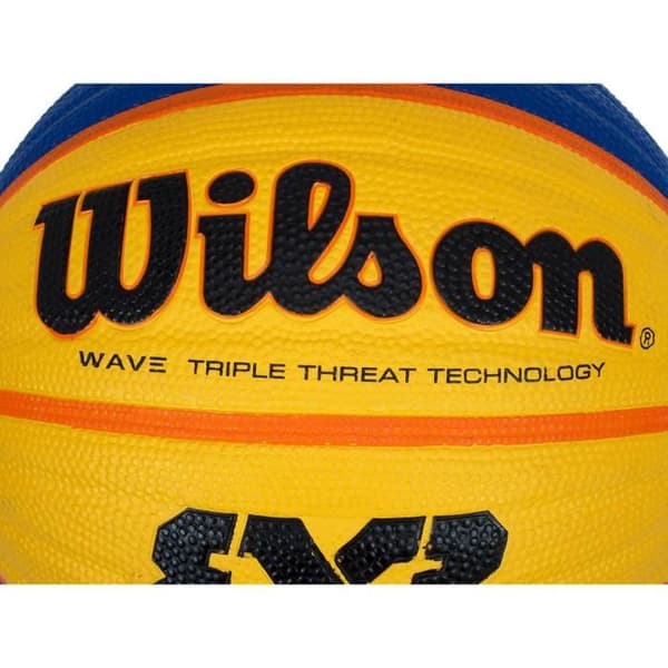 3 x 3 replika basketboll storlek 6 - Wilson UNI Yellow - För basketspelare över 13 år