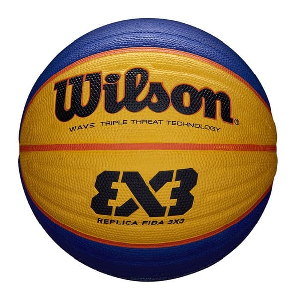 3 x 3 replika basketboll storlek 6 - Wilson UNI Yellow - För basketspelare över 13 år