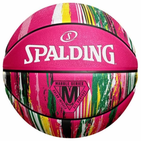 Basketboll - Spalding - Marble Series - Lila - Storlek 6 - Utomhus