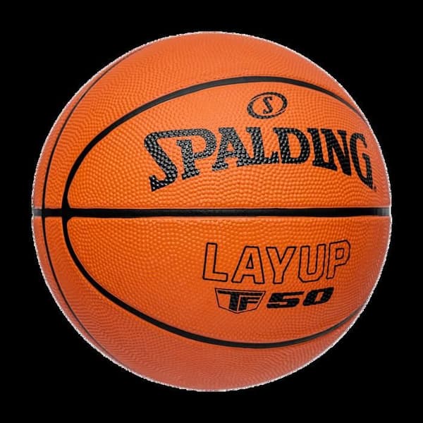 Basketboll - Spalding - Layup TF-50 - Orange - Storlek 5 - Hållbar gummi