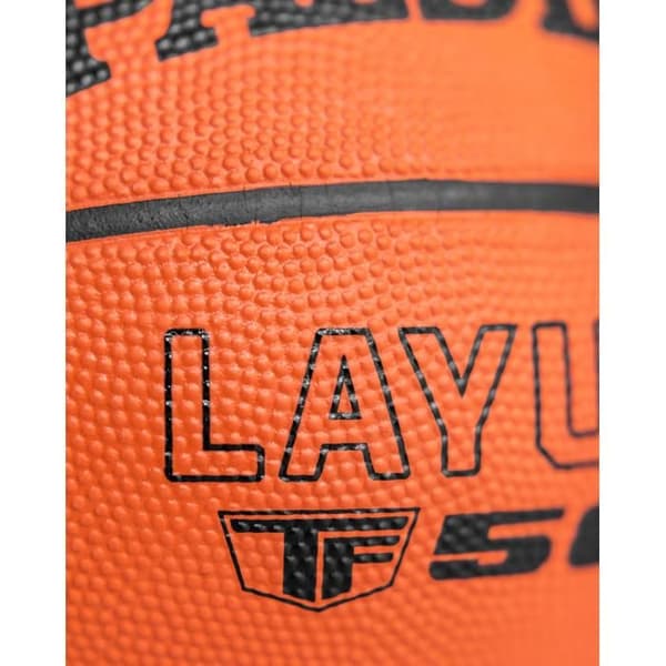 Basketboll - Spalding - Layup TF-50 - Orange - Storlek 5 - Hållbar gummi