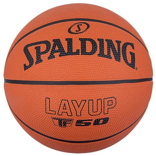 Basketboll - Spalding - Layup TF-50 - Orange - Storlek 5 - Hållbar gummi