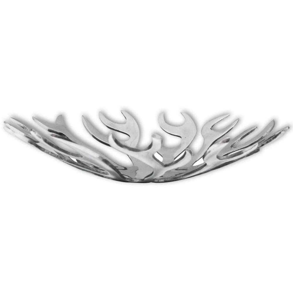 vidaXL frugtkurv flammeformet aluminium sølv
