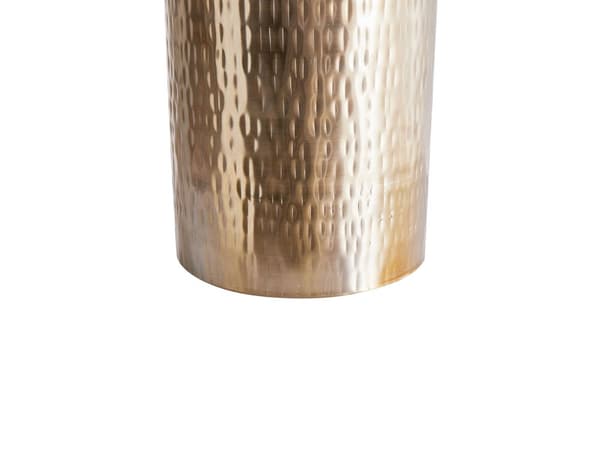 Dekorativ krukke beholder Guld Metal Trælåg malet 31 cm Rund Opbevaring Blomst top Industriel Glamour til Stue