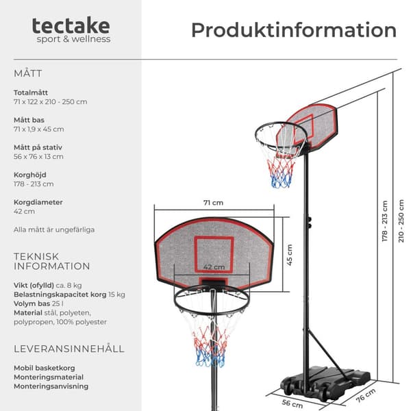 Basketkorg Harlem - svart