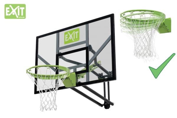 EXIT Galaxy väggmonterad basketbollsbackboard med dunk basketkorg - grön/svart
