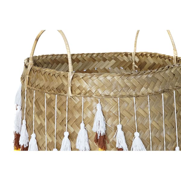 Kurvesæt DKD Home Decor Multifarvet Bambus Frynse Boho 3 Dele