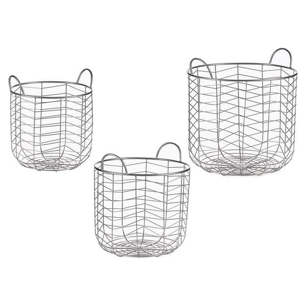 Set med kurve Sølvfarvet Metal (3 pcs)