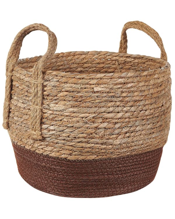 Set av 2 Växtkrukkorgar Natur Sjögräs Växtkrukor Inomhus Boho Stil