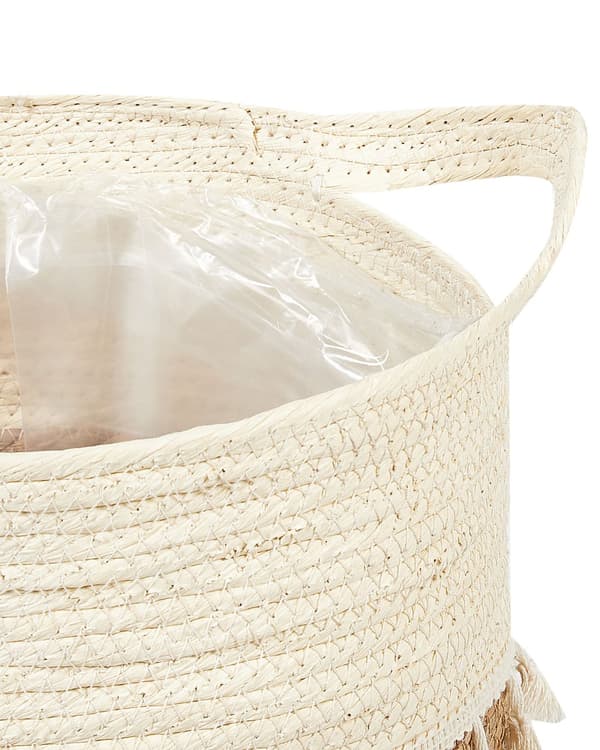 Koriruukku luonnollinen meriruoho 2 kpl kahvat boho tupsut maalaismainen beige yläosa