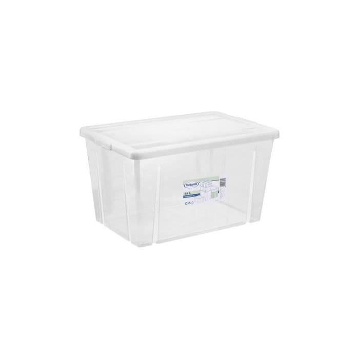 Förvaringslåda med lock Tontarelli 54 L Transparent (59 X 39 x 33 cm) - Tontarelli