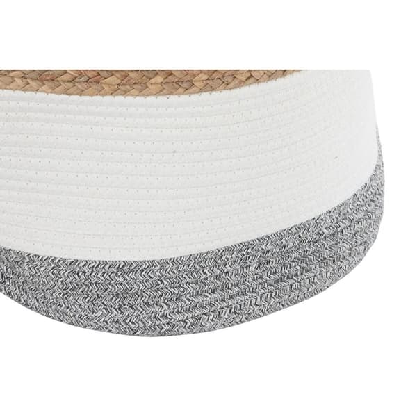 Pyntekurv DKD Home Decor Hvit Naturfiber 36 x 36 x 52 cm