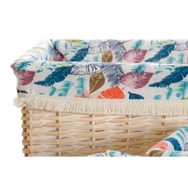Kurvesæt DKD Home Decor Polyester flet (49 x 40 x 22 cm)