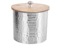 Miniatyrbilde 4 av 8: Sett med 3 beholdere Sølv Tre Aluminium ø 17 / 13 / 11 cm Krukker med lokk Rund form Oppbevaring Dekorativt tilbehør Industriell stil