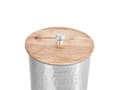 Miniatyrbilde 6 av 8: Sett med 3 beholdere Sølv Tre Aluminium ø 17 / 13 / 11 cm Krukker med lokk Rund form Oppbevaring Dekorativt tilbehør Industriell stil