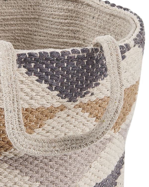 Skittentøyskurv Bomull Beige Trekantmønster